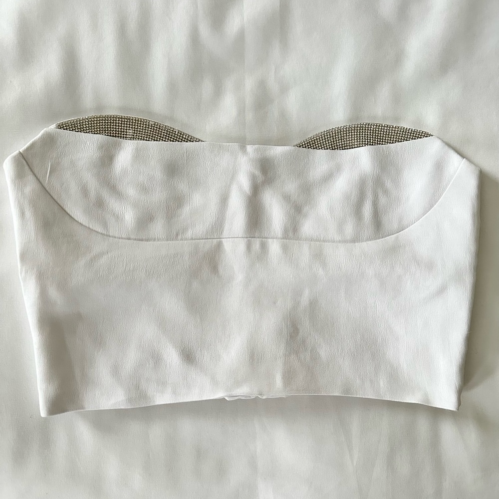 Zara Strapless Top With Sparkle Details